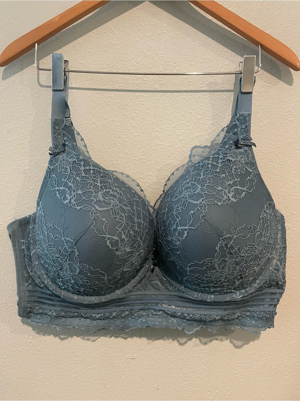 Cacique Lace Longline Bra — Slate Blue